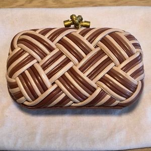 Bottega Veneta Knot Clutch Intrecciato Leather